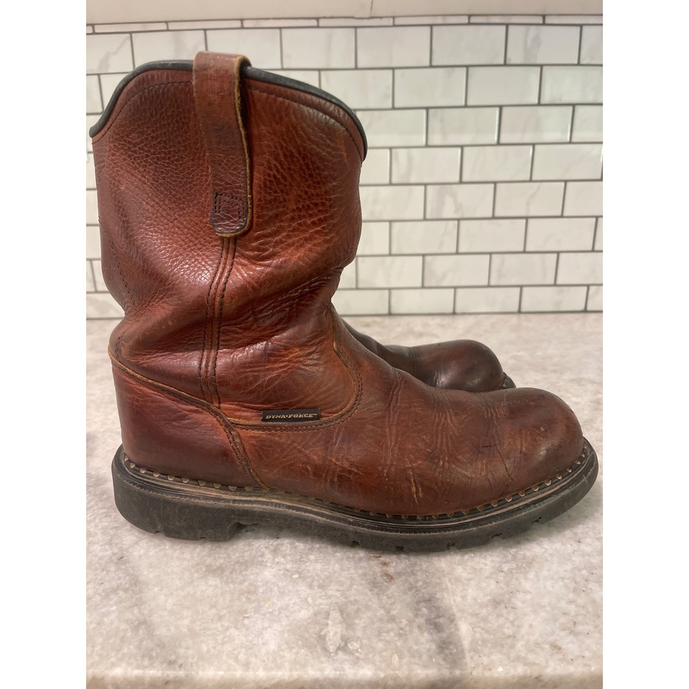 Red Wing Boots Mens 9 Brown 1149 DynaForce Leather Pull On Work EH Safety